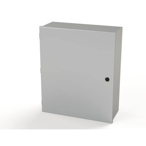 1/4 Turn Latch Electrical Enclosures, 24 in H, 8 in D, 20 in W, NEMA 1, Carbon Steel